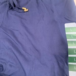 Stella Parker Collection Navy Blue Tropical Pockets Drawstring Elastic W Short